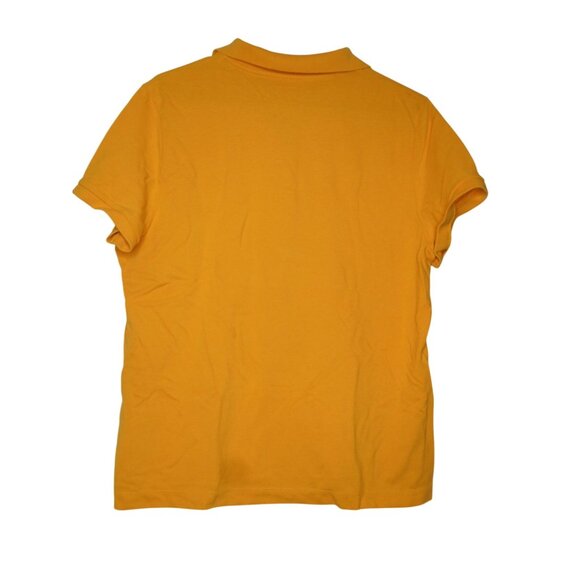 Lands' End Women's Size L orange 100% cotton short sleeve Polo Shirt - Picture 3 of 3